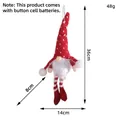 Roter Weihnachtsgnom-Anhänger mit Herzmuster, Größe 36x14x8cm, Gewicht 48g - Rot