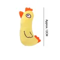 Yellow plush chicken cat toy with catnip for interactive play 12cm - Yellow Crowned Chicken