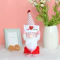 Cute Mother's Day gnome plush doll holding heart envelope with I LOVE MOM text - MOM Envelope Style