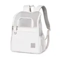 Premium white breathable mesh pet carrier backpack designed for small dogs and cats - 42*32*20CM / White