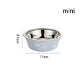 Grey mini stainless steel pet bowl for cats and small dogs, 11cm diameter 4.1cm height - Mini / Gray