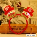 Rote LED-Weihnachtsschneemann-Stirnband für festliche Dekoration und Verkleidungen - Weihnachtsschneemann Doppel-Stirnband (S2-6)