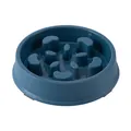 Gamelle anti-glouton bleue foncée en forme de pétale pour chiens petits et moyens, anti-dérapante - Bleu foncé