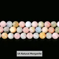 Natürliche bunte Morganit-Rundperlen für DIY-Schmuckherstellung und eigene Armbänder - 5A Natürlicher Morganit (6mm) / Ca. 60 Stück