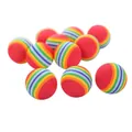 Pelotas arcoíris de espuma EVA para gatos y perros, pelotas silenciosas y duraderas para mascotas - Pack de 5 (Diámetro 3.5cm) / Arcoíris