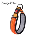 Adjustable orange reflective mesh pet dog collar with heavy duty secure buckle - XS Fits Neck Circumference 28 to 30cm / Orange Collar Dog
