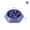 Purple bone-shaped slow feeder dog bowl with 18.5cm diameter and 4.5cm height SKU - Oriental Purple / M