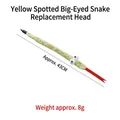 Cabezal de repuesto juguete para gato serpiente manchas amarillas ojos 43cm - Serpiente de Manchas Amarillas Con Ojos Grandes