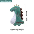Groene pluche dinosaurus kattenspeeltje met kattenkruid, ca. 12 cm, lichtgewicht 8 g speeltje - Groene Gekroonde Dinosauriër