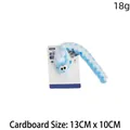 Gioco per gatti in peluche a strisce bianche e blu con erba gatta su scheda 13x10cm - Topo Blu a Coda Lunga (Confezione in Cartone) / Imballaggio su cartoncino