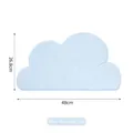 Blue cloud-shaped silicone pet feeding mat waterproof and anti-slip - S / Cloud Mat / 48cm x 26.8cm / Sky Blue