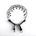 Silver metal prong dog training collar with black rubber protective tips for safety - 2.5mm*35cm / Silver (With Caps)