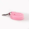 High-quality pink nylon braided dog walking leash with heavy-duty silver metal clasp - S / Leash Only / 1.45m / Pink