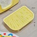 Extra large yellow anti-tracking cat litter mat pedestal with dimension 45x29x9cm - Elevated Pad (Sand Control Station) / Yellow