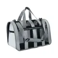 Bolsa de transporte transpirable de gran capacidad para mascotas de tela Oxford. - L / Gris