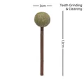 Natürliches Katzenminze-Lutscher-Spielzeug zur Zahnpflege mit 3 cm Ball und 12 cm Stab - Einzelpackung (12x3cm)