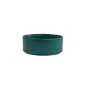 Minimalist dark green ceramic pet bowl for cats and dogs, durable matte finish food basin. - 11cm / Straight Rim Bowl / Green
