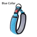 Adjustable blue breathable mesh dog collar with safety buckle and reflective strip - XS Fits Neck Circumference 28 to 30cm / Blue Choker