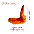 Realistic chicken wing shaped plush dog chew toy for interactive play, 12x13cm size - Chicken Wing