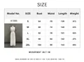 Detaillierte Größentabelle für den weißen Falten-Halter-Jumpsuit mit Maßen in cm - XS / Oberteil Und Unterteil / Weiß