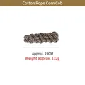 19cm woven cotton rope corn-shaped dog chew toy for aggressive chewers, 132g - Cotton Rope Corn Cob
