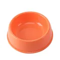 Durable large orange plastic pet bowl for dogs and cats in SKU variant view - Orange