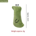 Green dinosaur plush catnip toy for interactive play, approx 12cm length - Green Staring Snake
