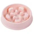Gamelle anti-glouton rose en forme de pétale pour chiens de taille moyenne et petite - Rose Clair