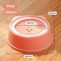 Pink 1000ml pet floating water bowl with splash-proof design for cats and dogs - 1000ml / Pink