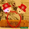Festliches Weihnachts-LED-Stirnband mit zwei leuchtenden Bären und Schneeflocken-Hüten - Weihnachtsbär Doppel-Stirnband (S2-8)