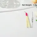 Testina ricambio per gioco gatto con nappa rosa e nastri cangianti da 12 cm - Testina di Ricambio Lunga Rosa Carta Stropicciata