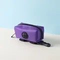 Sac de transport violet pour sacs à déjections canines avec mousqueton et attaches - Violet