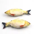 Realistic plush fish catnip toys for cats, bite-resistant chew toy set of two fishes. - Crucian Carp Style / 20cm