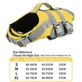 Dog life jacket size chart for yellow high buoyancy reflective safety swim vest - S / Yellow Life Jacket