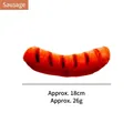 Realistic sausage-shaped plush dog toy, 18cm interactive squeaky chew toy for pets - Hot Dog