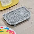 Large grey cat litter trapper mat anti-tracking pedal with dimensions 45x29x9cm - Elevated Pad (Sand Control Station) / Gray