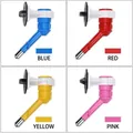 Hanging pet cage water dispenser bottle available in blue red yellow and pink colors - Waterer Head / Yellow