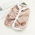 Cute thickened plush pet vest with milk tea bear pattern for autumn and winter - XS Size 1 (21*28cm, Recommended 1-1.5kg) / Milk Tea Bear