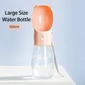 Bouteille d'eau portable pour animaux, 500 ml en rose avec design oreilles de chat - Style Grande Bouteille d'Eau Unique / 500ml / Rose