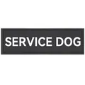 Removable black and white Service Dog patch for K9 pet harnesses - S (11x3cm) / SERVICE DOG / Black Base
