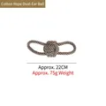 Durable braided cotton rope dog toy with double loop ears for aggressive chewers 22cm 75g - Cotton Rope Double Ear Ball