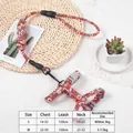 Ensemble harnais et laisse pour petits chiens à fleurs rouges avec guide des tailles. - Rouge Japonais