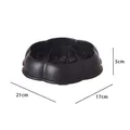 Black rose-shaped pet slow feeder bowl for dogs and cats with 21x17x5cm dimensions - 21x17x5cm / Flower Style / Black