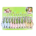 Set of 12 adjustable pet collars with cute stuffed fish ornaments for cats and dogs - 12 Pieces/Card