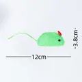 Jouet souris pour chat en tissu aiguille de pin vert, taille 12cm x 3,8cm pour jeu - Vert