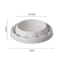Cream-colored pet slow feeder bowl with 19cm base diameter and anti-choke design - Single Bowl (5867048789589) / White
