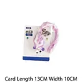 Giocattolo per gatti topo di peluche con erba gatta viola e bianco da 18g 13x10cm - Imballaggio su cartoncino / Topo viola a coda lunga