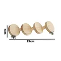 Detail van houten klimladder voor vogels, afmetingen 29 cm lengte en 7 cm hoogte - 4 Treden
