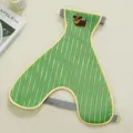 Zomerse waterdichte groen gestreepte hondenbuikband met schattige geborduurde patch - S / Prins Stijl / Kerststreep Hond