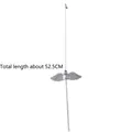Katzenangel-Ersatzkopf mit weißen Engel-Flügeln, die Gesamtlänge beträgt 52,5 cm - Engelstab Ersatzkopf / 52,5 cm / Silberne Flügel